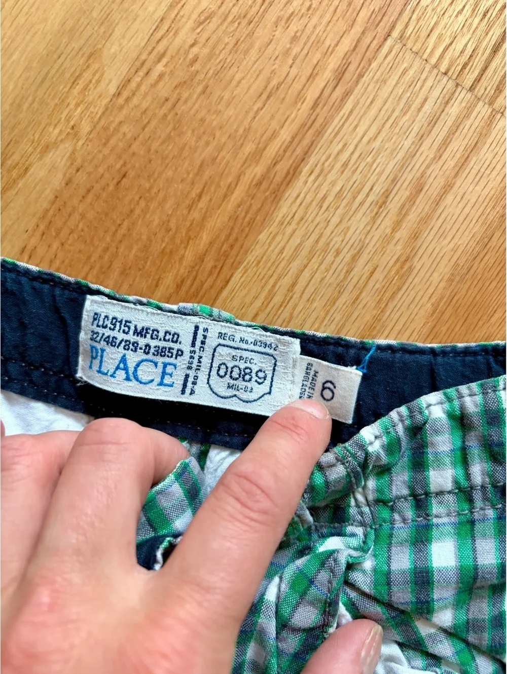 Vintage Y2K The Children’s Place Boys Size 6 Plaid Cargo Shorts Lot of 2